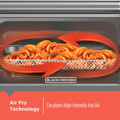 (New) BLACK+DECKER 6-Slice Crisp 'N Bake Air Fry Toaster Oven, .78 Cubic Feet Interior