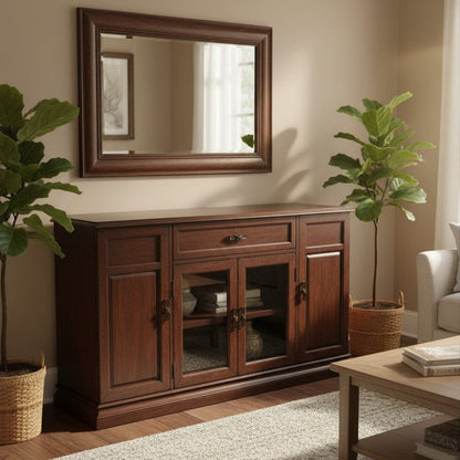Dark Wood Entertainment Console