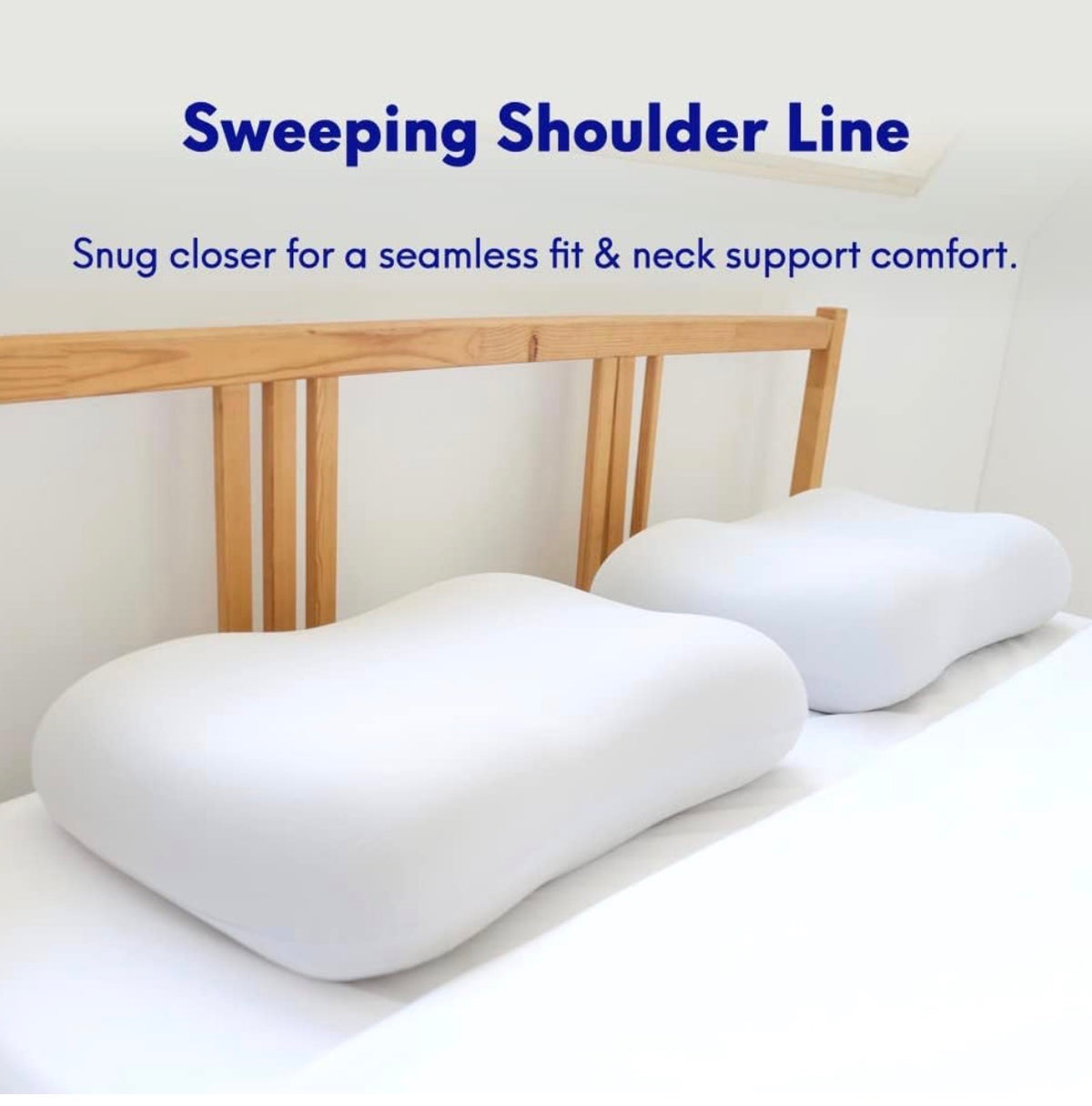C Cushion Lab Deep Sleep Pillow Patented Ergonomic Contour Design for Slide & Back Sleeper, Orthopedic Cervical Shape Gently Cradles Head & Provides Neck Support & Shoulder Pain Relief (Light Gray) (New in Box)