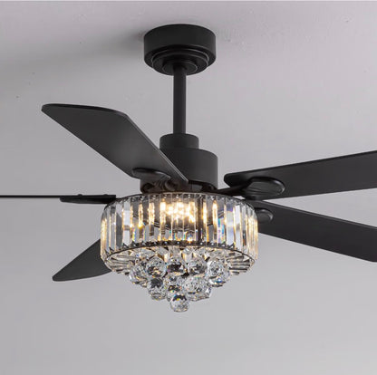 Crystal Fandelier Ceiling Fan w/Light, Chandelier Ceiling Fan