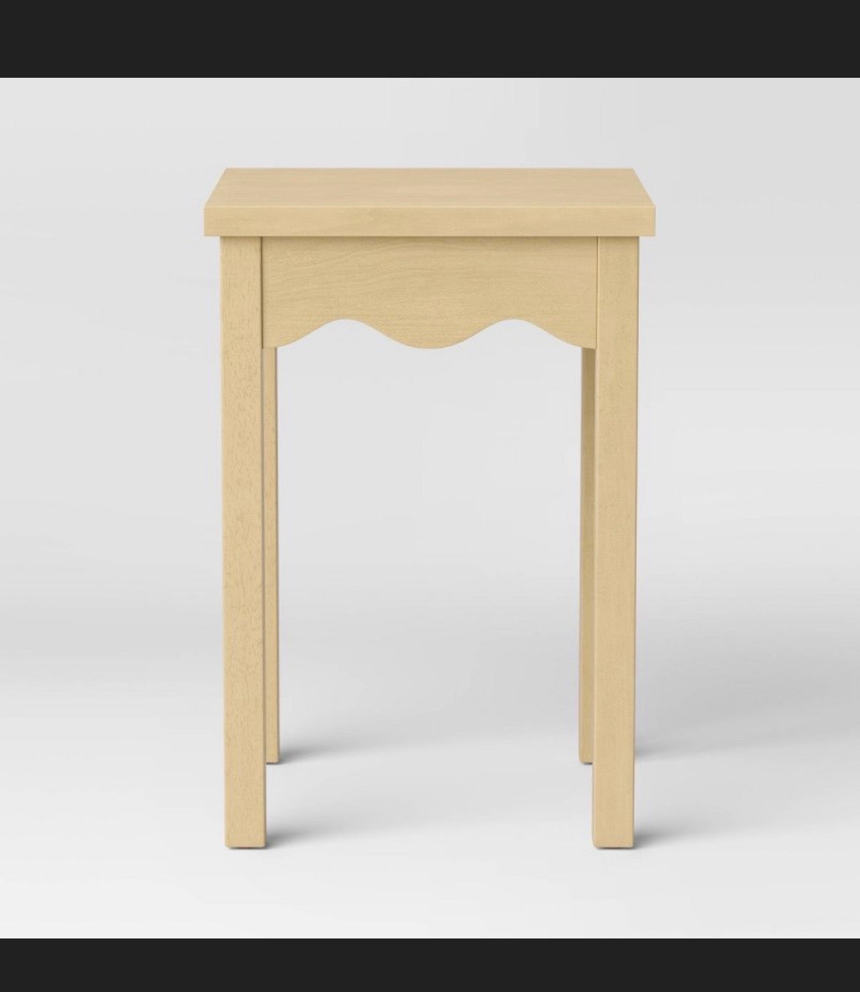 Wavy Accent Side Table Natural Wood Color (New in Box)