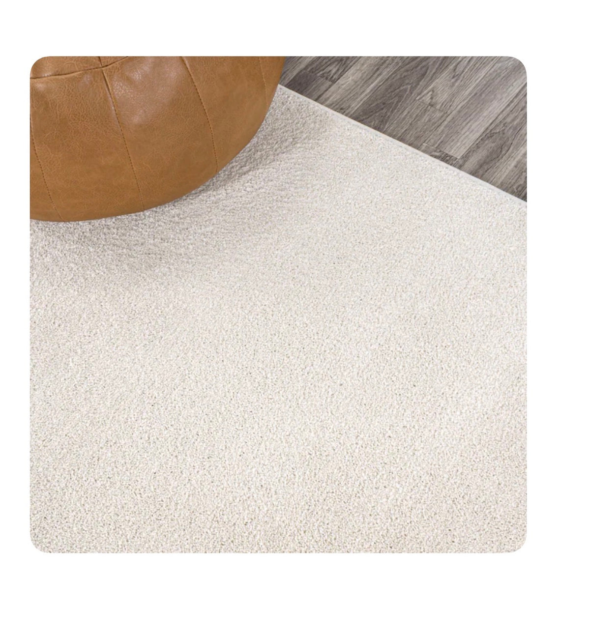Super Soft Haze 9 Ft X 12 Ft. Loomed Polypropylene Cream Rectangular Indoor Solid Mid Century Modern (New)