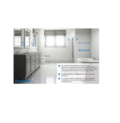 Somerset 24 Inch Satin Nickel Wall Mount Single Towel Bar (New in Box)