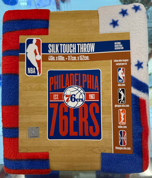 Philadelphia 76ers silk touch throw 46”x60”