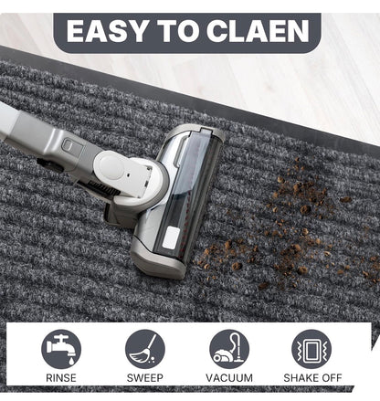 Storystore 3 Ft. X 10 Ft. Front Door Mat Heavy Duty Commercial Mat for Indoor/Outdoor Entryways, Non Slip Rubber Backing Low Profile for Entrance Home, Office, Patio & Garage (Gray) (New in Package)