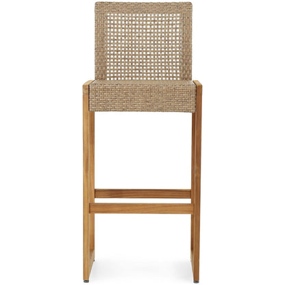 Barstool - Wicker and Acacia Wood