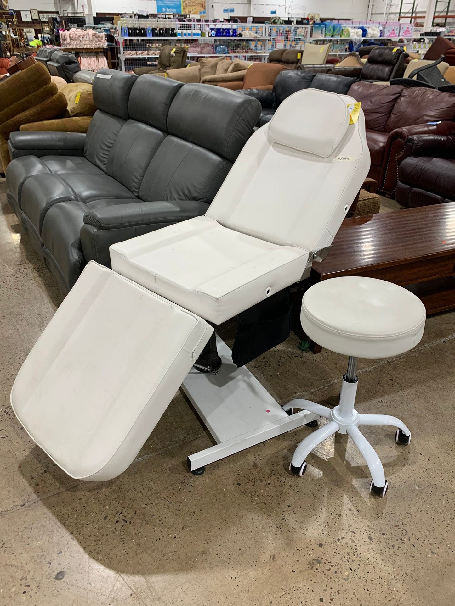 Salon, Spa, Esthetician Chair with Stool