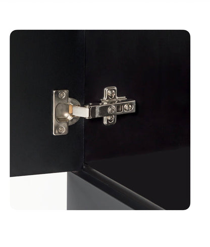 Cauley 60 Inch Black Double Sink Bathroom Vanity with White Cultured Marble Top (New in Box)