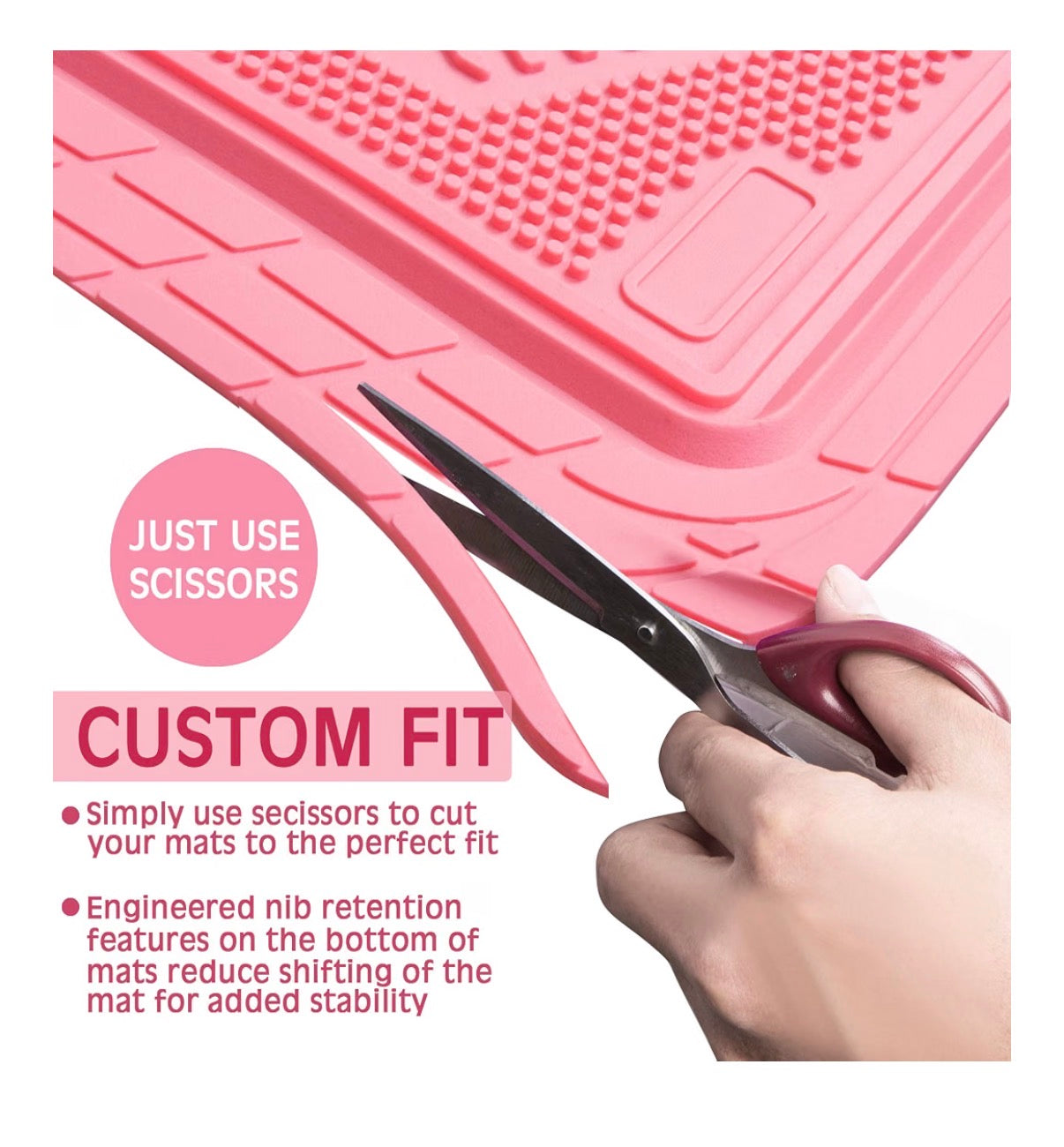 Car Pass Heavy Duty Rubber Floor Mats 4 Piece, Pink Car Mats Full Sets Anti-Slip, Waterproof Universal Trim to Fit for Car SUV Truck, Durable All Weather Automotive Car mats (Pink) (New in Box)