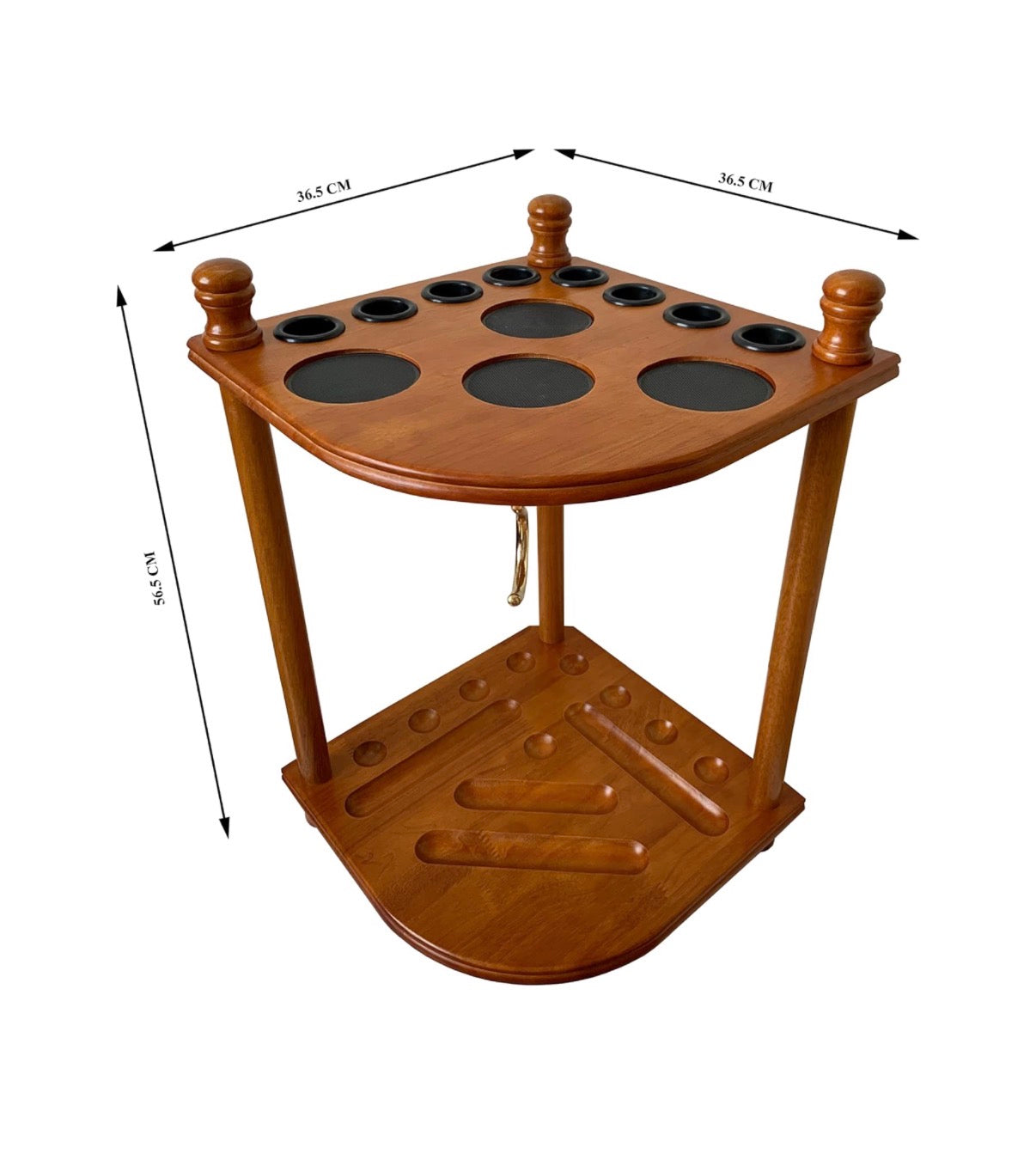 Floor pool Cue Rack Hold 8 Cue Sticks & Billard Accessories Corner Stand Pool Cue Holder Made of 100 Percent Solid Hardwood Provided Ball Rack Hook Cue Rack Only (Classic Oak) (New in Box; Needs to be Assembled)