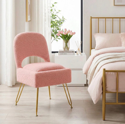 Furniliving Vanity Chair w/ Storage (Pink)