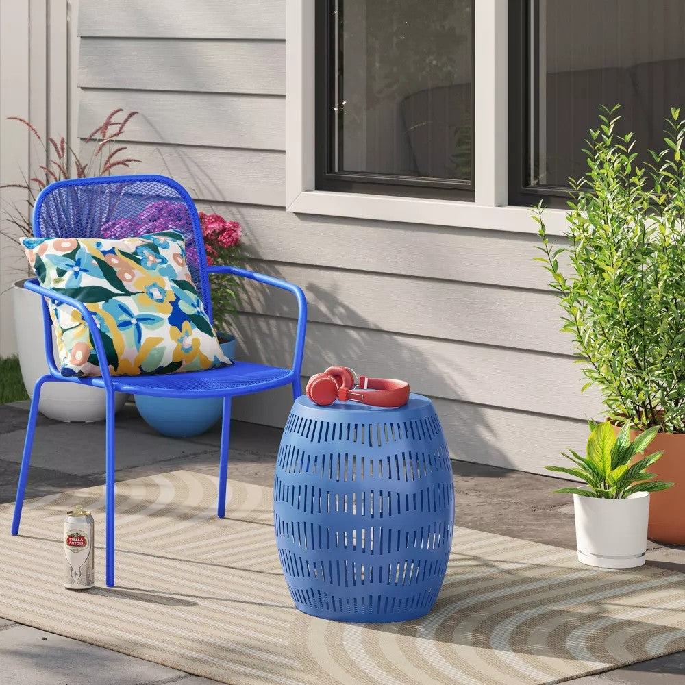 Metal Cutout Round Patio Accent Table - Room Essentials™