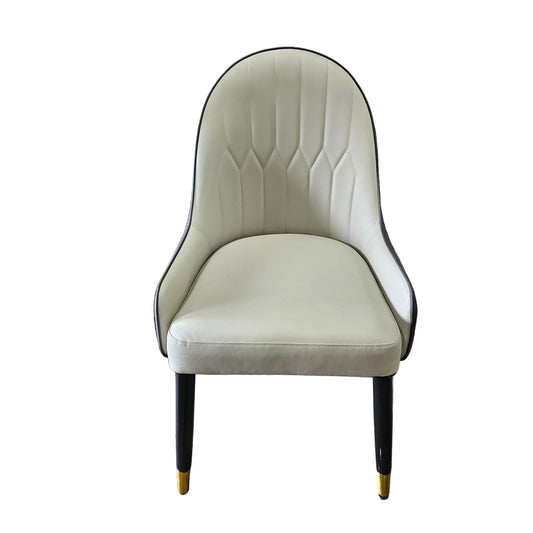 Modern Faux PU Chair with Solid Wood Chair Legs