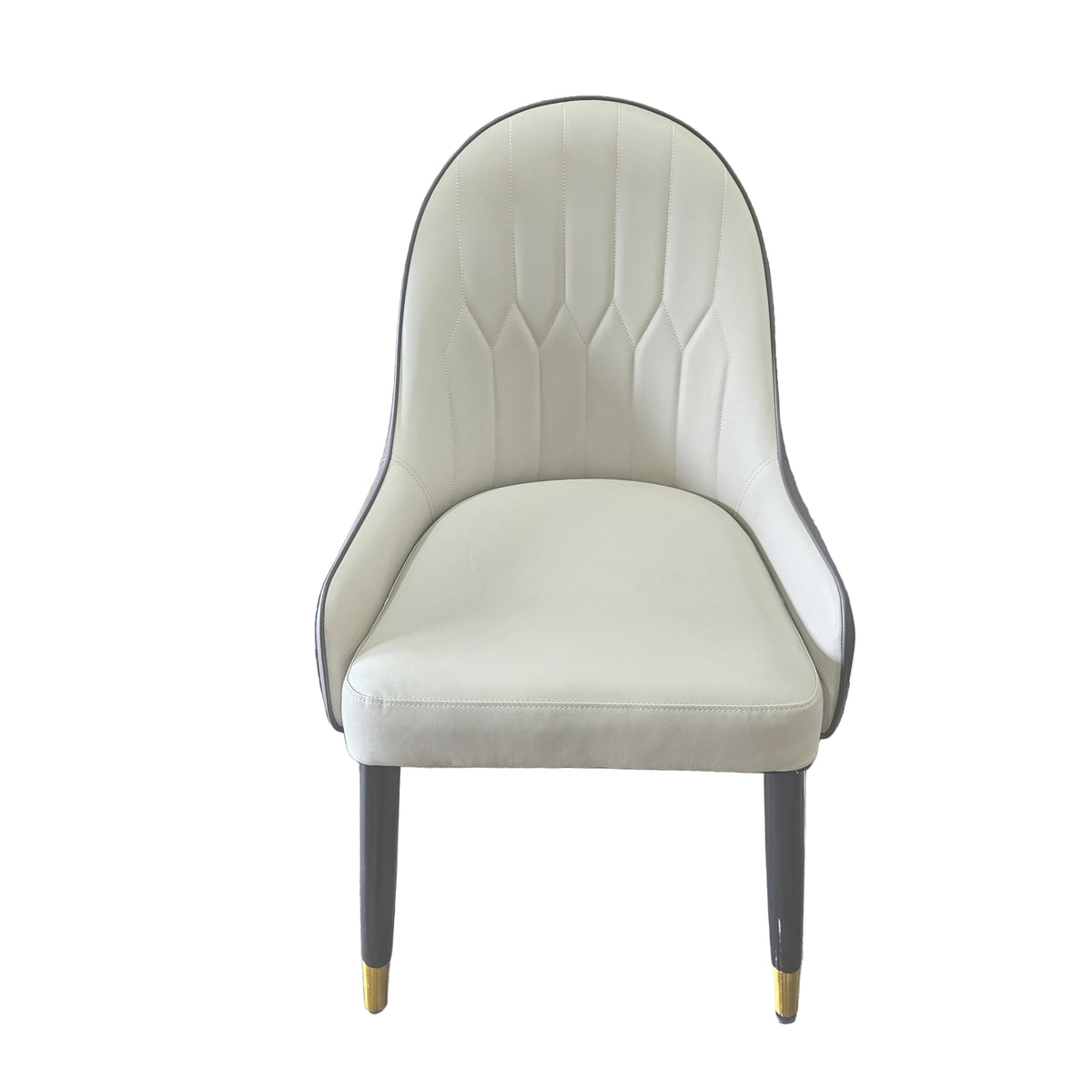 Modern Faux PU Chair with Solid Wood Chair Legs