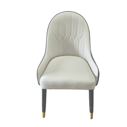 Modern Faux PU Chair with Solid Wood Chair Legs