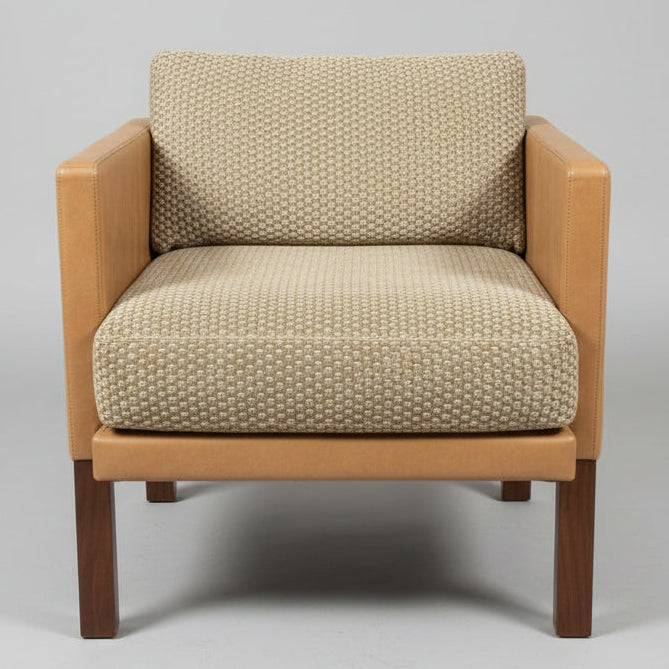 Brown Wooden Accent Chair