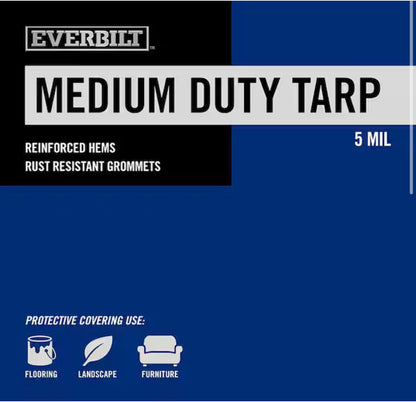 30 ft. X 50 ft. Blue Medium Duty Tarp