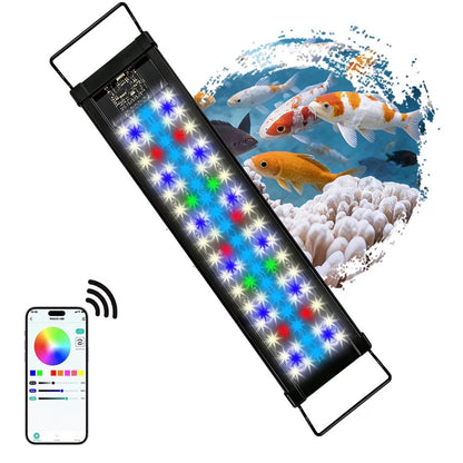 Smart LED Aquarium Light for Freshwater Tanks App Control DIY Spectrum, Auto Timer & Sunrise/Sunset simulation 30-36 Inch (New in Box)