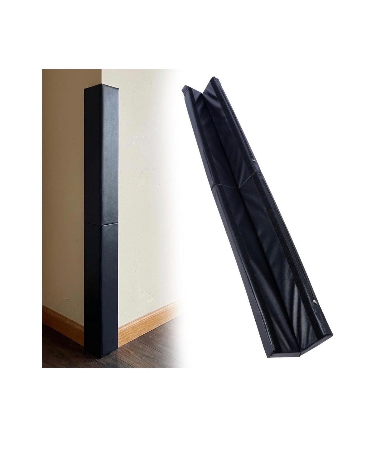 6 Ft. Wall Corner Guards and Edge Protector Heavy Duty Protective Safety Padding Waterproof 2 Sides Corner Pad 2 Inch Thick High Density Protective Pads Durable Wall Corner Pads for Playroom (Black) (New in Box)