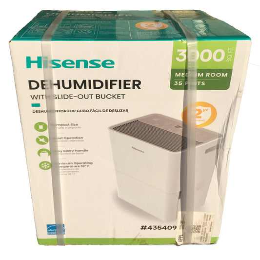 Hisense Dehumidifier 35 Pint White
