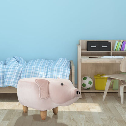 Critter Sitters Modern Pink Pig Ottoman