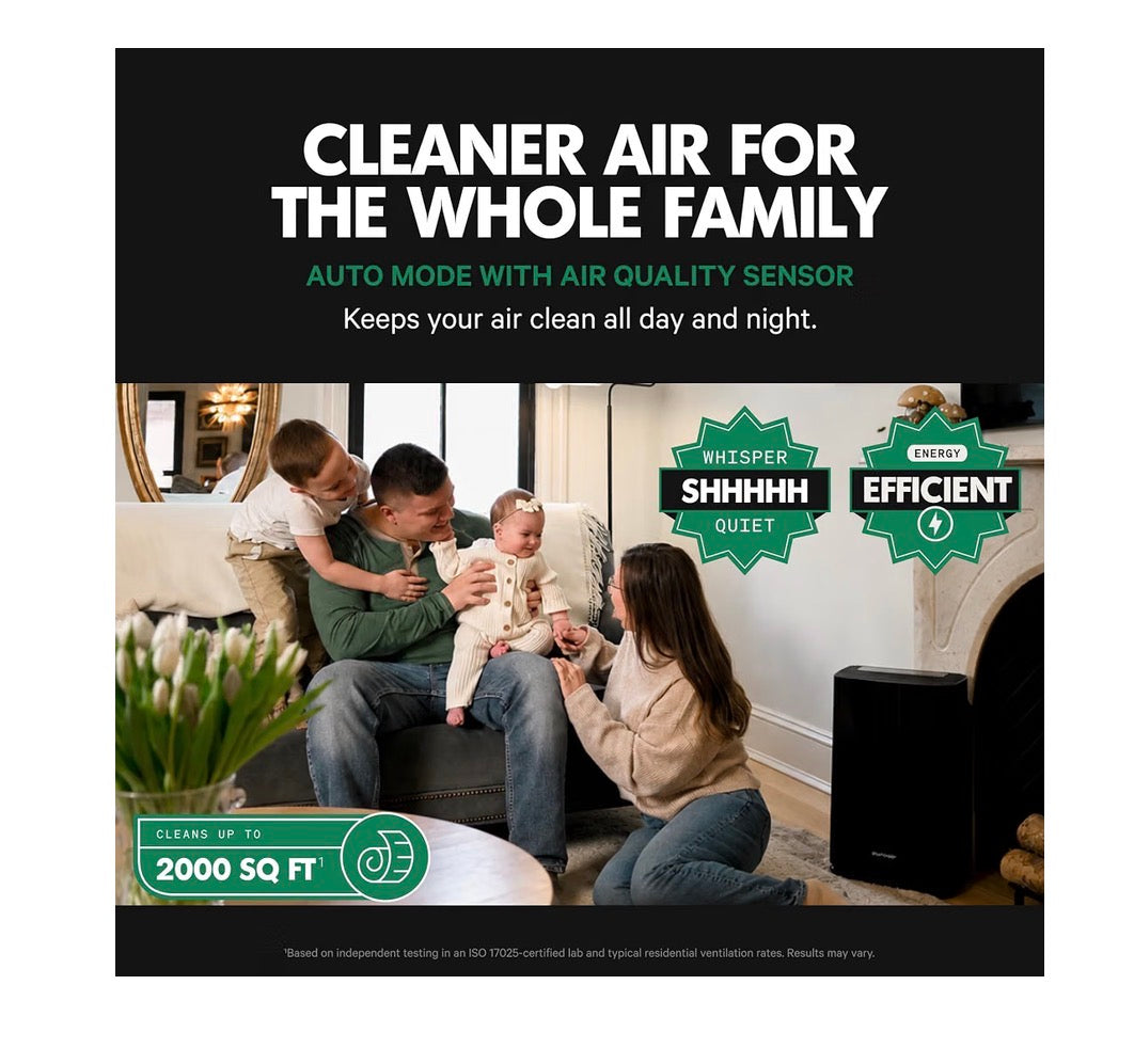 PuroAir 400 HEPA Air Purifier for Home Large Rooms Covers 2,000 Sq. Ft. Filters Up to 99.9 Percent of Pollutants, Smoke, Dust, Pollen, and VOCs Quiet HEPA Air Filters Air Purifiers for Bedroom (Black) (New in Box)