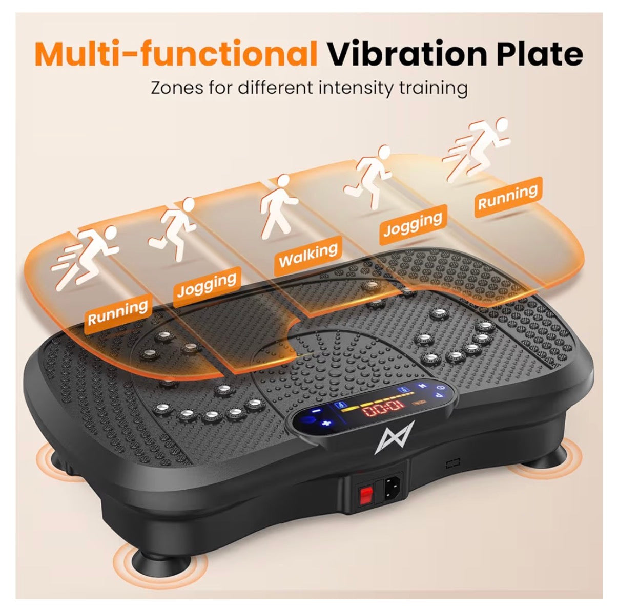 Vibration Plate Fitness Platform Exercise Machine Vibrating Shaking Full Body Shaker Workout Vibrate Stand Shake Board Sport for Weight Loss Fat Burner for Gym, Home, or Office