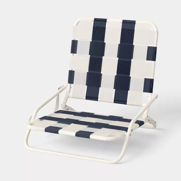 Webstrap Beach Sand Chair - Navy Blue