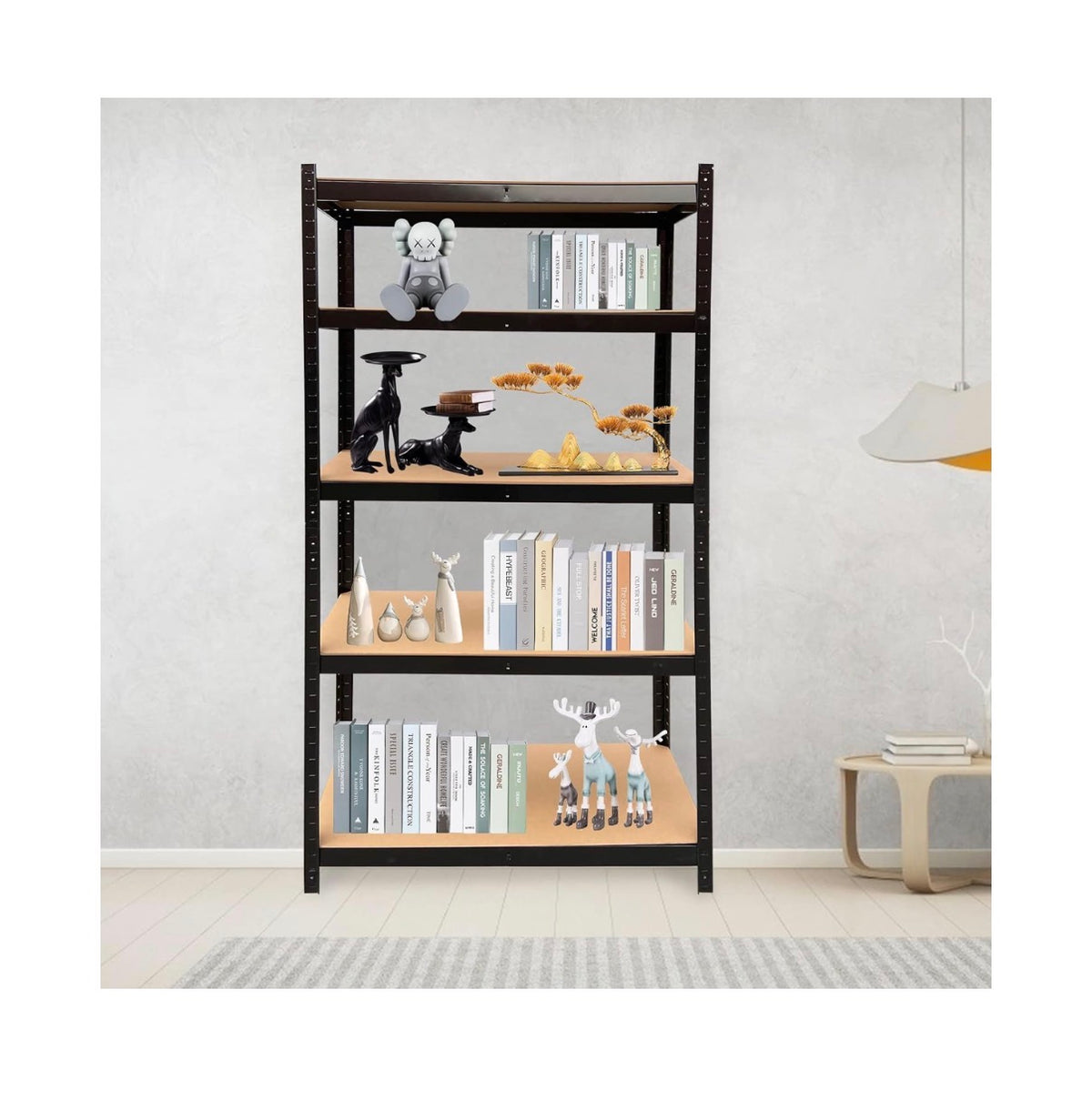 5 Tier 35 Inch X 16 Inch X 71 Inch Shelving Unit Boltless Garage Racking, Metal Storage Shelves, Racking Storage Unit for Home, Office, Garage, Kitchen, Bathroom Organization (Black) (New in Box)