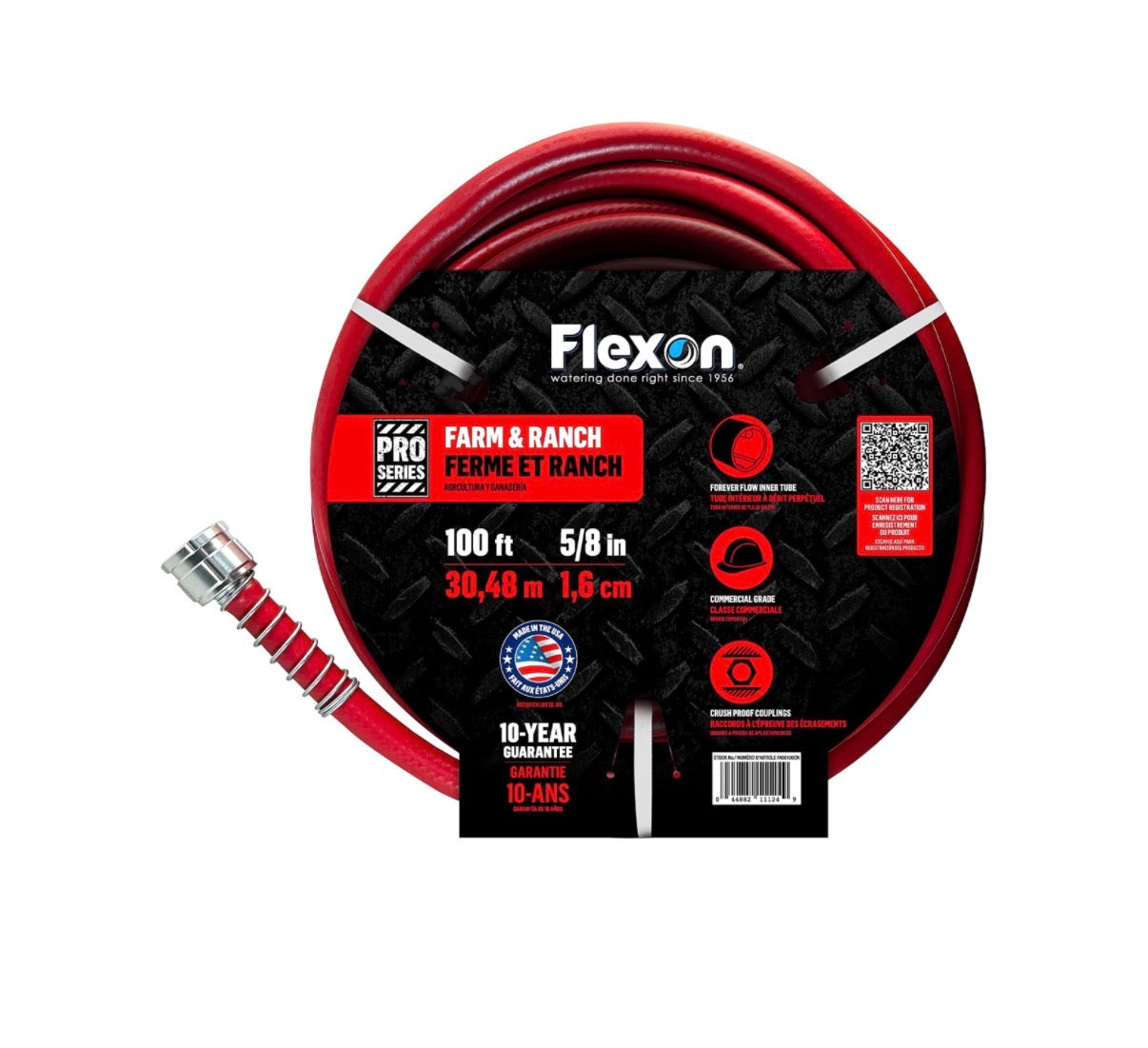 Flexon Farm and Ranch Garden Hose 100 Ft. Red- (New)