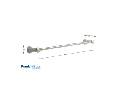 Somerset 24 Inch Satin Nickel Wall Mount Single Towel Bar (New in Box)