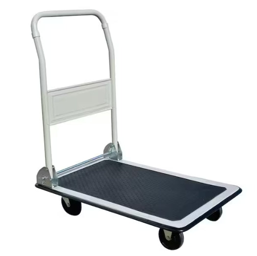 (New) 330 lbs. Capacity Steel Folding 4-Wheeled Platform Truck Utility Cart