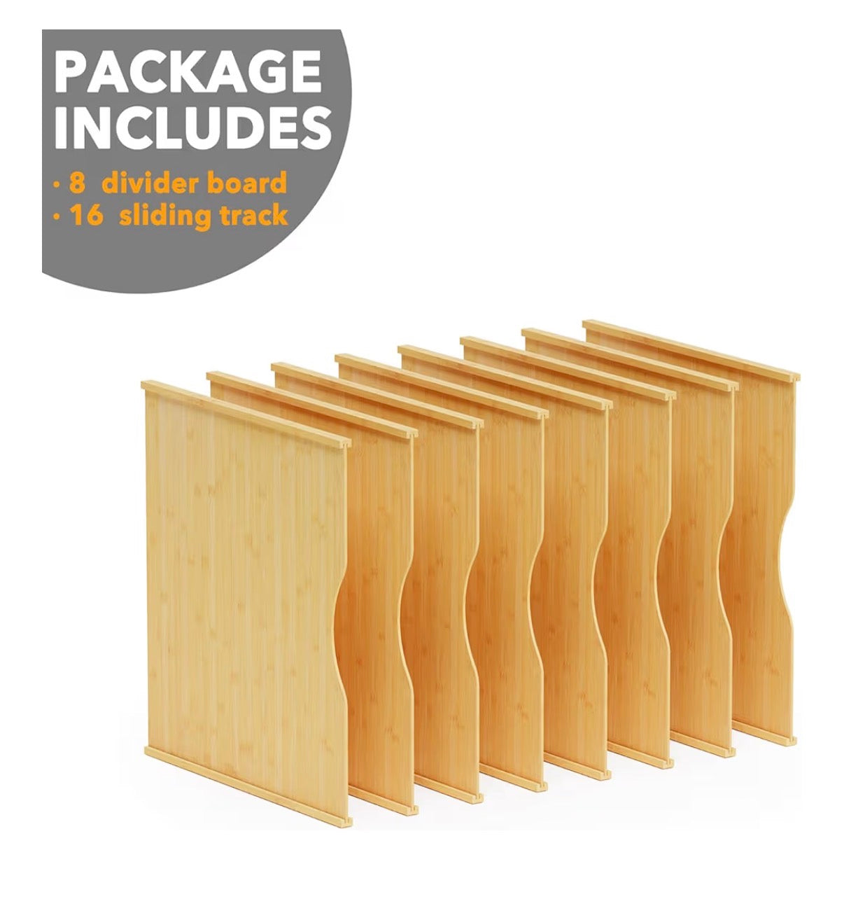 SpaceAid 8 Pack Tray Divider for Cabinets