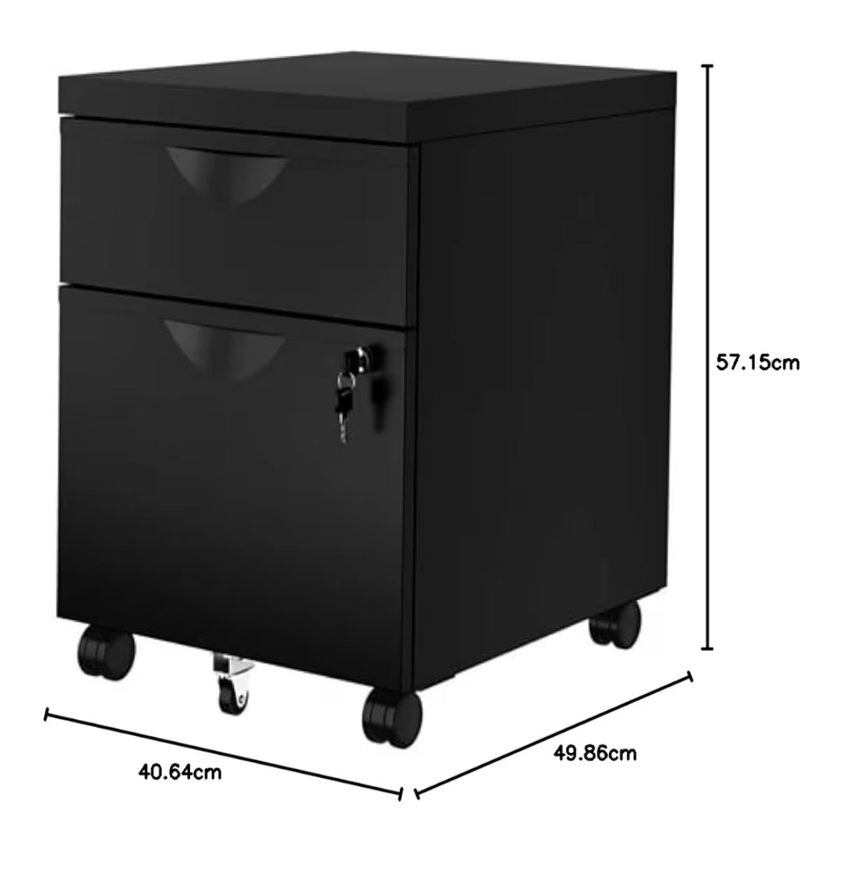 Ikea Erik Drawer Unit with 2 Drawers (Black)