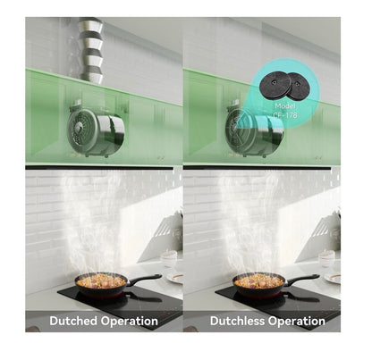 30 Inch Built in Range Hood Convertible with 600 CRM Suction (Black) (New in Box)