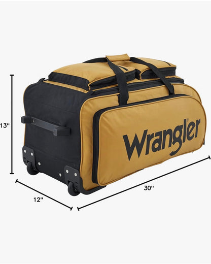 Wrangler Wesley Rolling Duffel Bag, Large 30 Inch (Ambergold) (New in Package)