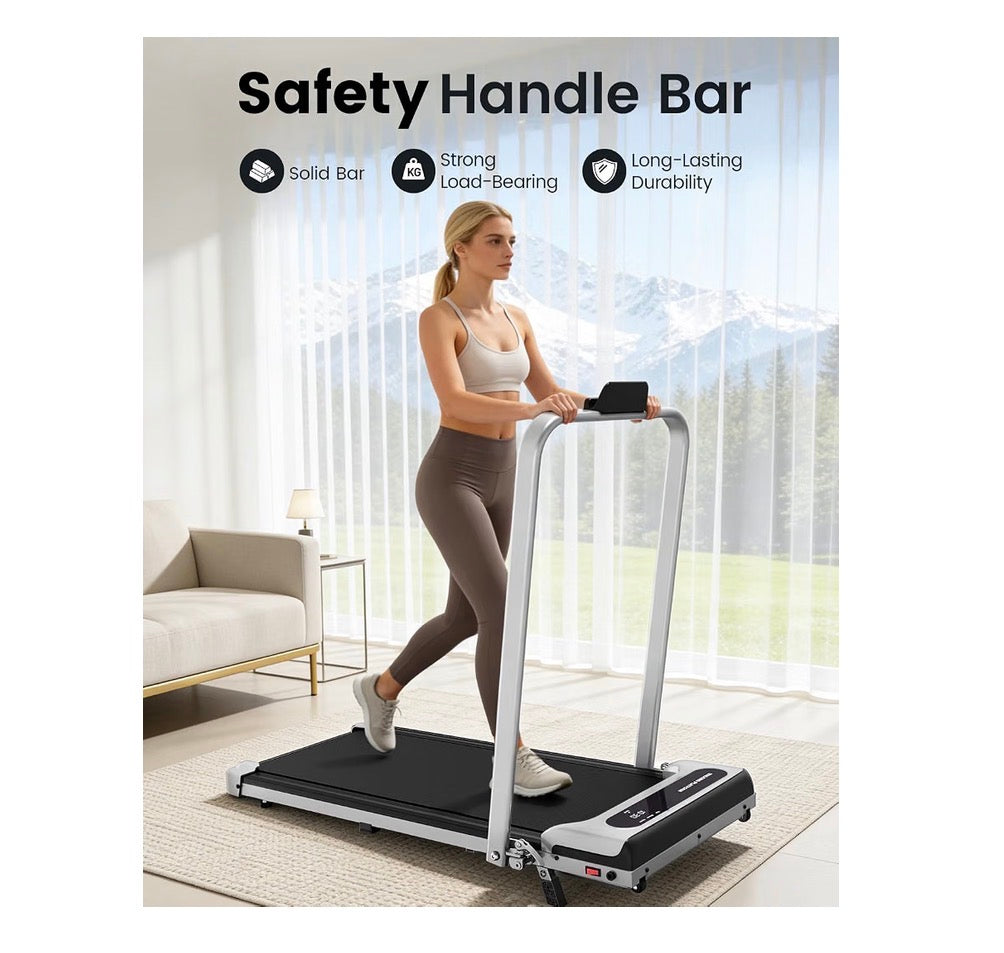 Yugud Waling Pad, Walking Pad Treadmill for Home, Office, Portable Under Desk Treadmill with Remote Control and LED Display, Walking, Jogging, Running Machine (Silver) (New in Box)