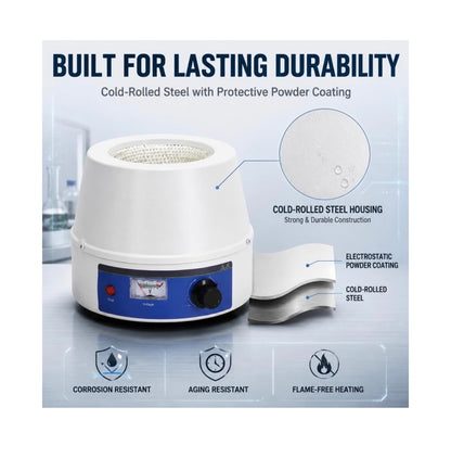 Lab Heating Mantle 2000ml, Electric Heating Mantle with Temperature Control, 110V/220V Flask Heater for Chemistry Distillation (New in Box)