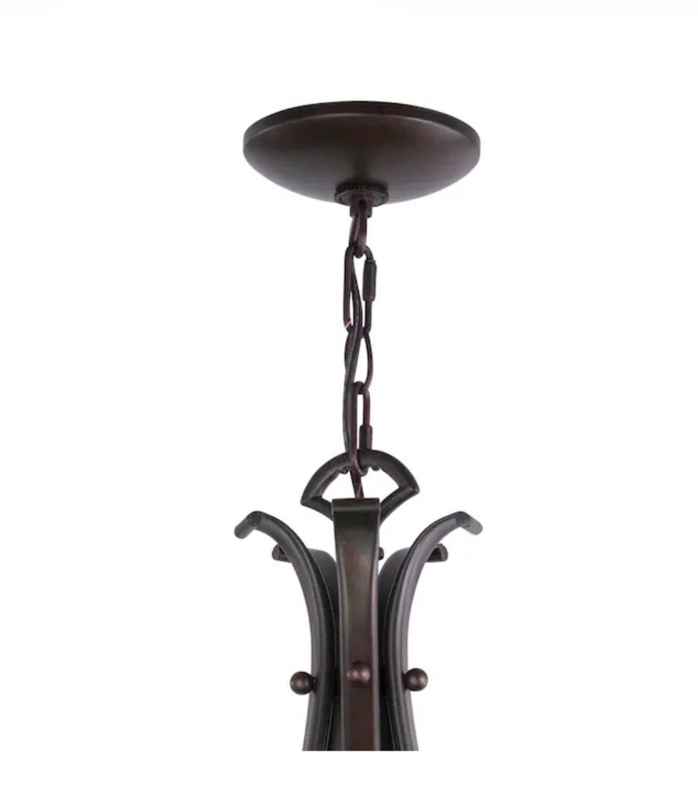 Monrovia 3- Light Royal Bronze Traditional Teardrop Medium hanging Pendant Light