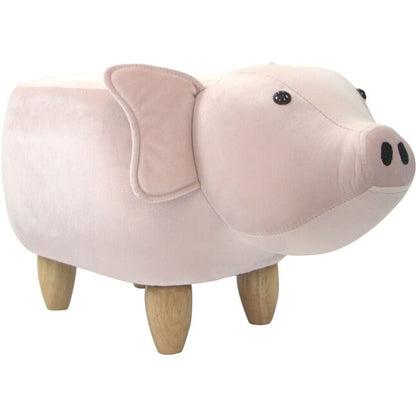 Critter Sitters Modern Pink Pig Ottoman