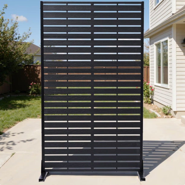 Outdoor Privacy Screens Freestanding 5 Panel HDPE Decorative Fence