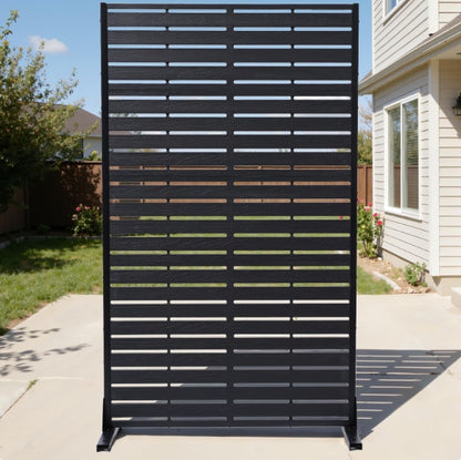 Outdoor Privacy Screens Freestanding 5 Panel HDPE Decorative Fence