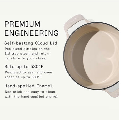 Made In Cookware 5.5 Dutch (Linen) Cast Iron Professional Cookware