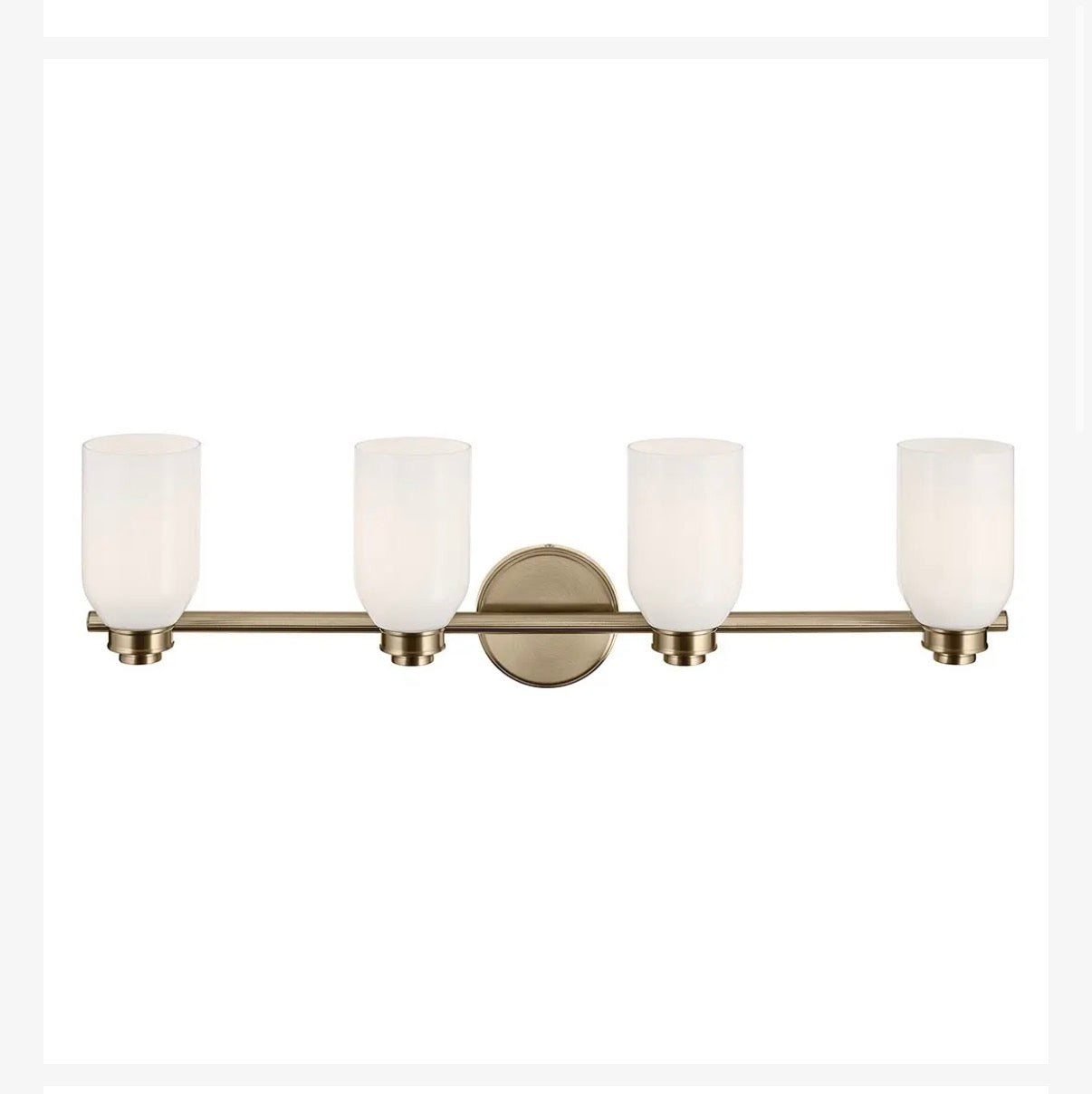 Shae Vanity Light 4 Lights Opal Glass with Cylinder Shade (Champagne Bronze) (New in Box)