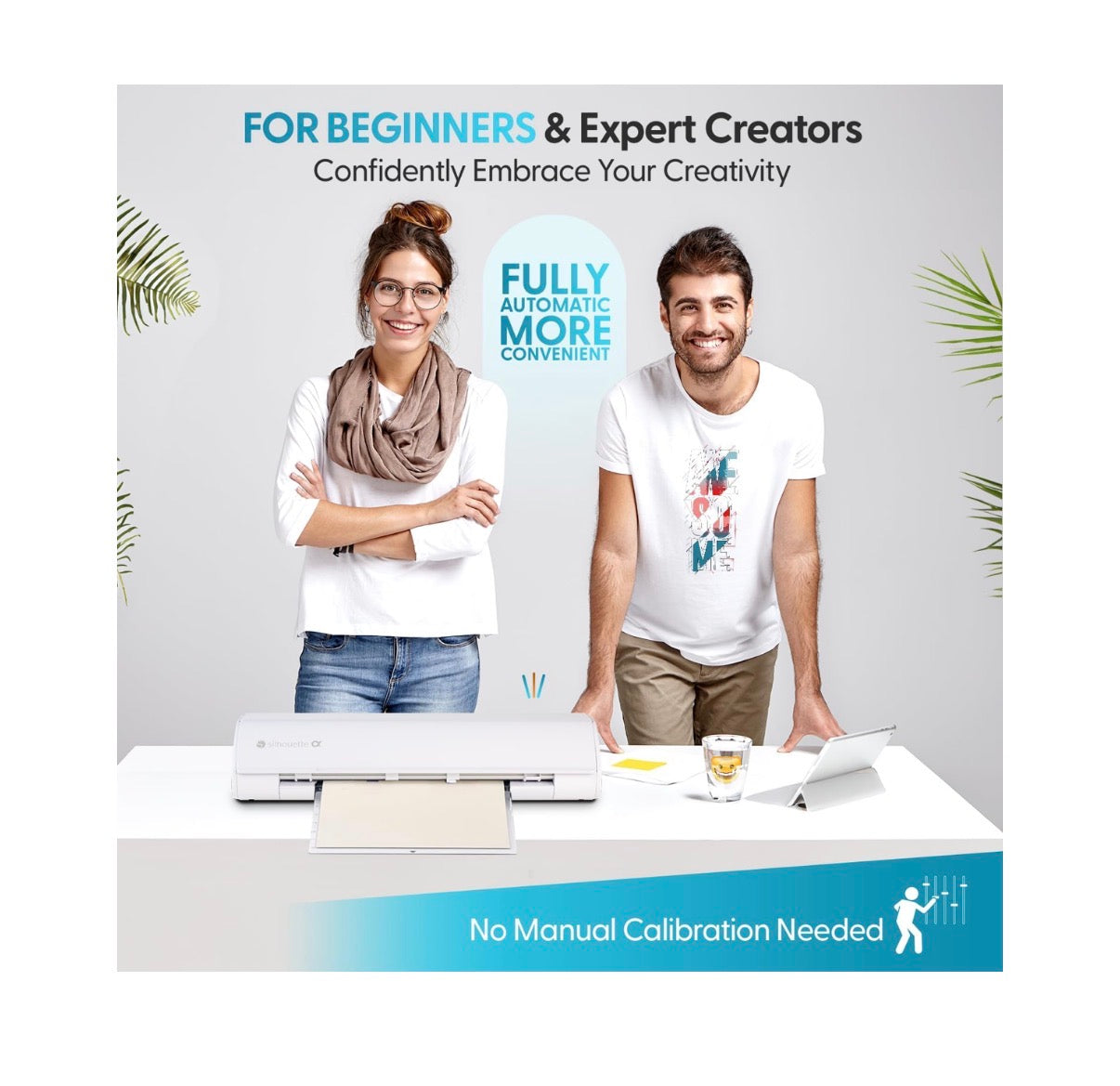 Silhouette America Cameo 5 Alpha Smart Cutting Machine, Classic White (Deluxe Bundle) Includes Business Edition Software, 36 Vinyl Sheets, PixScan Mat, Tool Kit & 25 Free Designs (New in Box)
