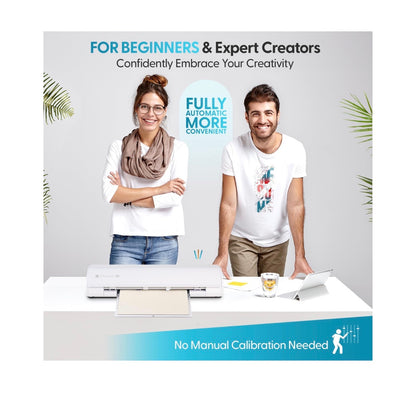 Silhouette America Cameo 5 Alpha Smart Cutting Machine, Classic White (Deluxe Bundle) Includes Business Edition Software, 36 Vinyl Sheets, PixScan Mat, Tool Kit & 25 Free Designs (New in Box)