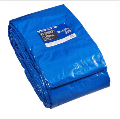 30 ft. X 50 ft. Blue Medium Duty Tarp