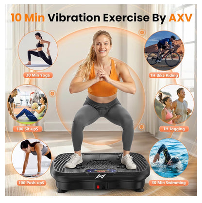 Vibration Plate Fitness Platform Exercise Machine Vibrating Shaking Full Body Shaker Workout Vibrate Stand Shake Board Sport for Weight Loss Fat Burner for Gym, Home, or Office