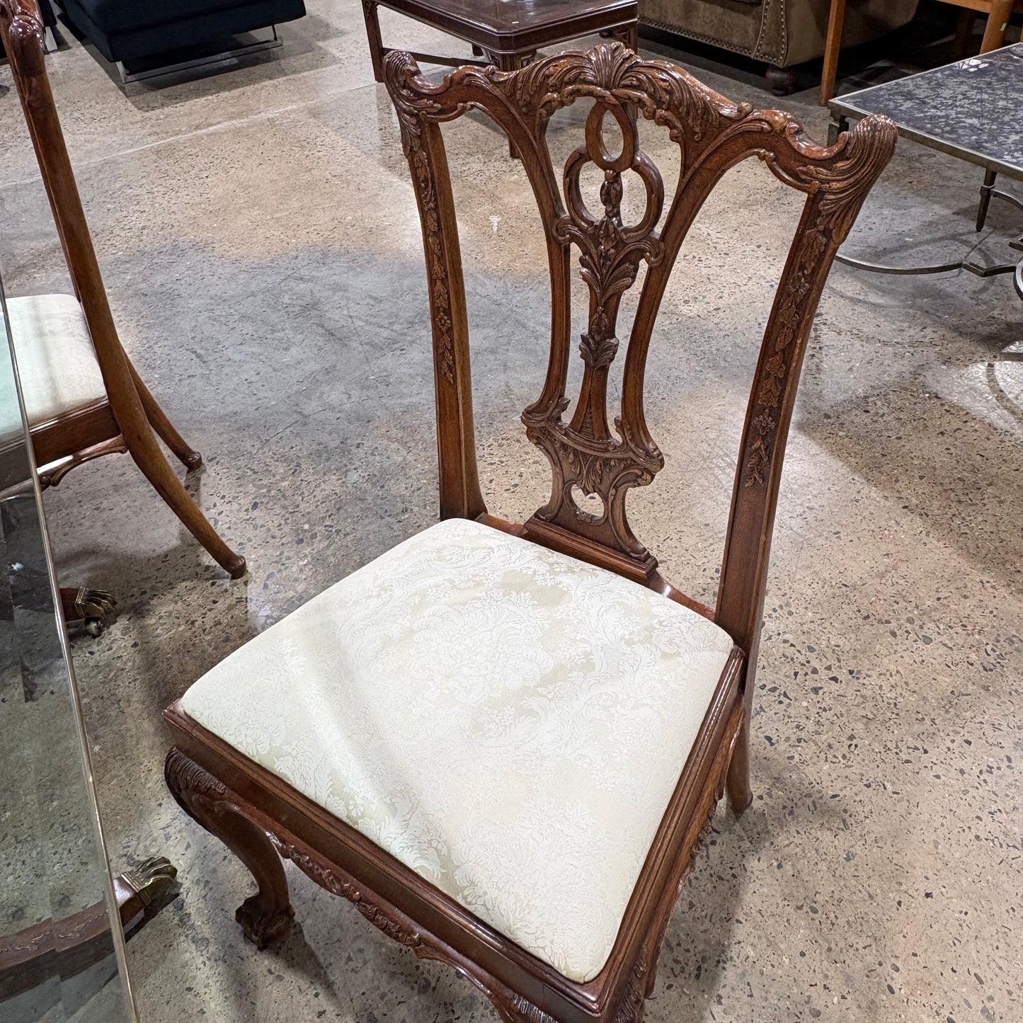 Glass Top Dining Table w/ 6 Chairs