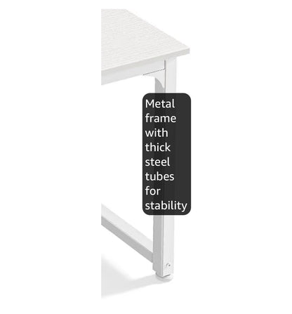 Huuger Computer Desk, 70 Inch Office Desk, Gaming Desk with Storage, Writing Desk for Home Office, Study, Long Simple Desk, Large Legroom, Metal Frame (White) (New in Box)